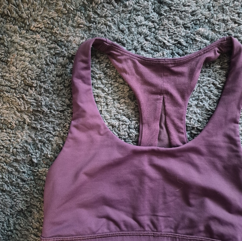 Lululemon Burgubdy Purple Sports Bra 4 - Picture 2 of 9